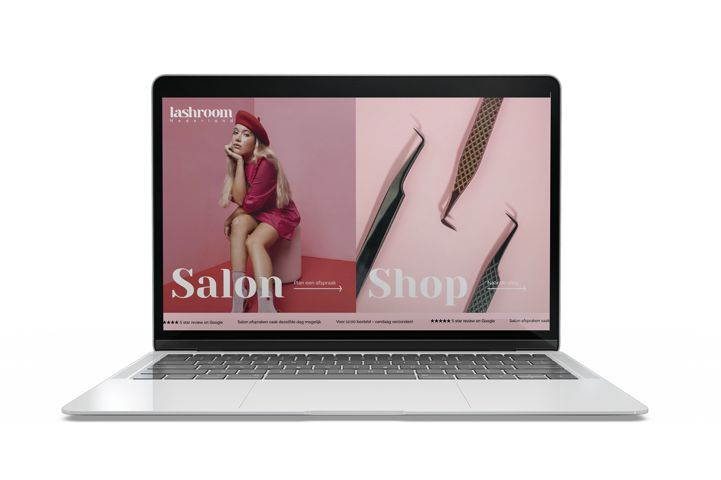 Lashroom mockup homescherm